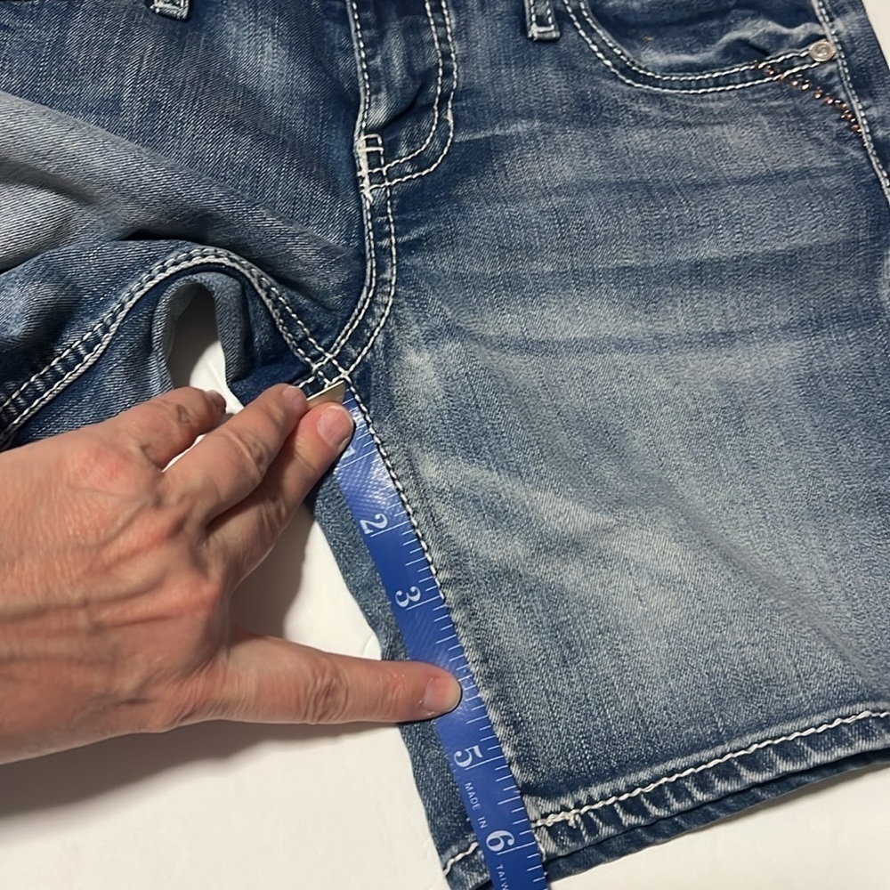 VTG Hydraulic blue jean shorts with jeweled pockets size 5/6 - Picture 11 of 12